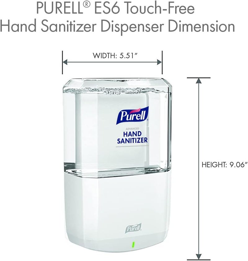Purell ES6 Automatic Hand Sanitizer Dispenser, White, Compatible with 1200 mL ES6 Automatic Hand Sanitizer Refills (Pack of 1) - 6420-01 - Image 3